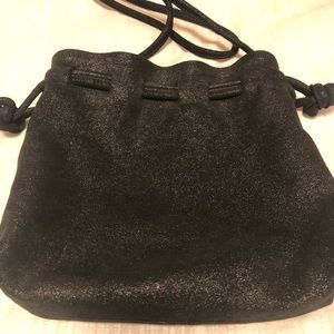 Clare V Henri Petite Black Metallic Bag